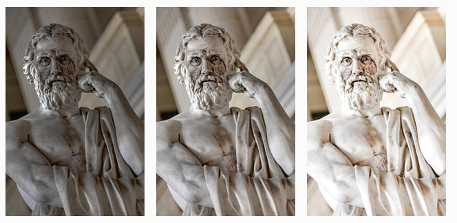 Image sur exposée, et sous exposée