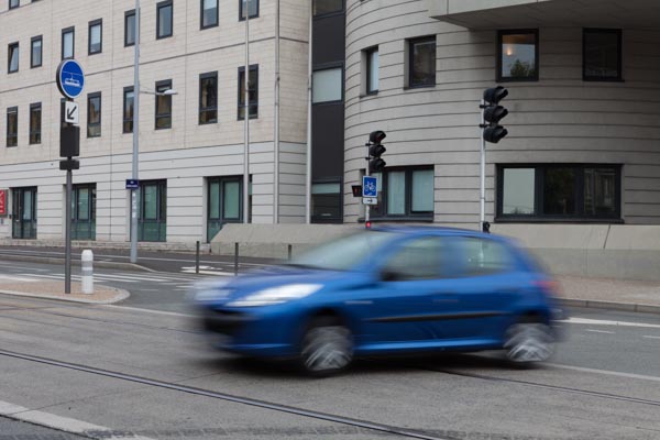 Flou de mouvement du a une vitesse lente