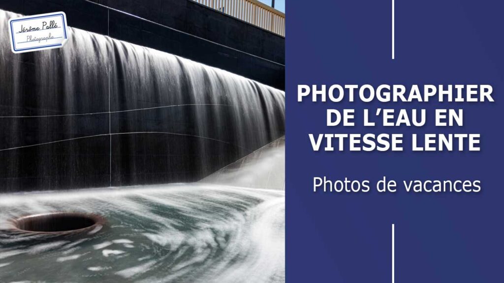 A la mer, en ville ou à la montage, l'été c'est aussi le moment de sortir son trépied pour faire des vitesses lentes sur les cours d'eau, la mer ou les fontaine. On poursuit notre périple urbain avec Aurélie qui photographie une cascade en ville en vitesse lente.