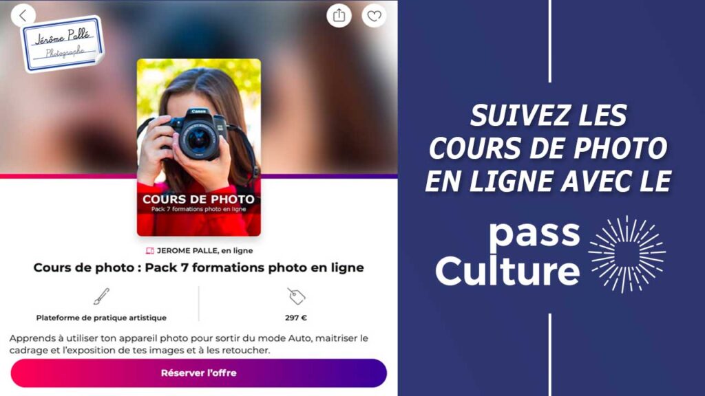 Cours de photo en ligne avec le pass culture