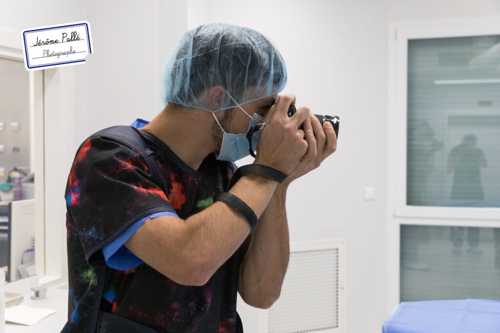 Reportage en Bloc opératoire, exercice pratique de Formation Professionnelle en photographie pour le service communication du CHU de Clermont-Ferrand